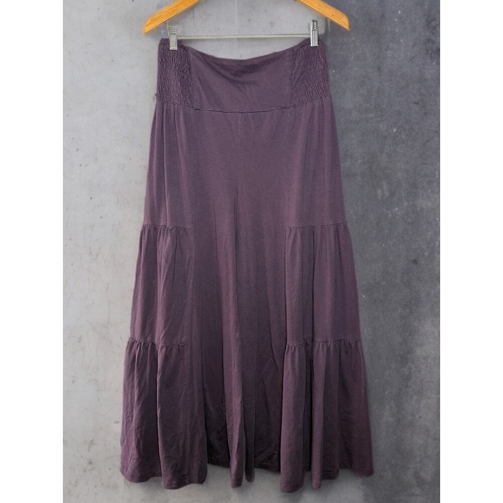 Earthbound Trading Co Purple Wide Leg Gaucho Culotte Pants Boho M - Picture 2 of 7